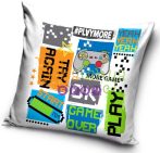 Gamer Try Again párna, díszpárna 40 x 40 cm