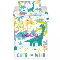 Dinoszaurusz Cute & Wild gyerek, ovis ágyneműhuzat 100×135cm, 40×60 cm