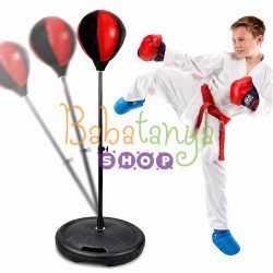 Gyerek bokszkészlet álló reflex labdával és kesztyűkkel – állítható bokszlabda szett 103cm