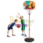   80-200 cm-ig állítható magasságú, állványos gyermek kosárlabda palánk hálóval kül- és beltérre